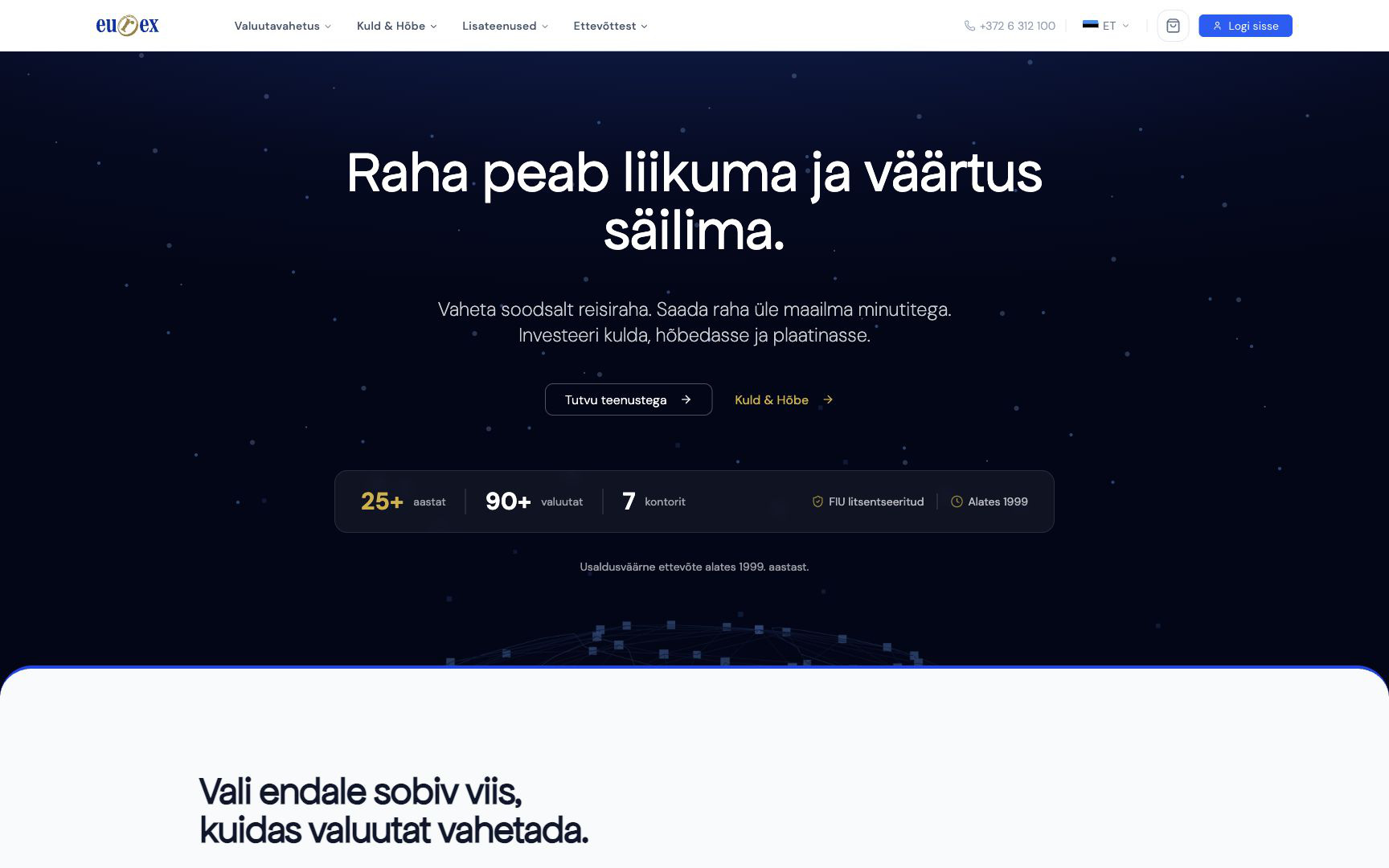 Eurexi väärismetallide ja valuutavahetuse veebipood