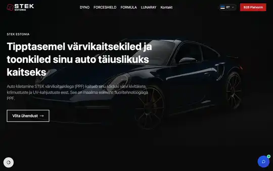 STEK Estonia veebilahenduse avaleht